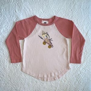 Tea Collection Raglan Tee - Roller Skates - Size 4